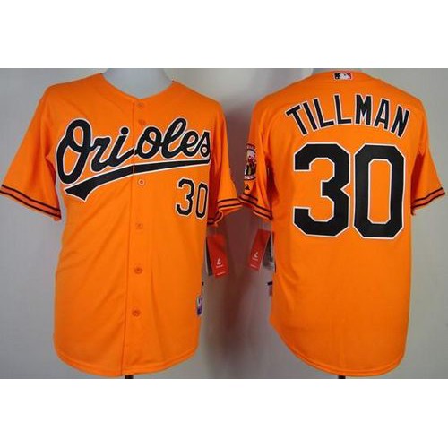 Baltimore Orioles #30 Chris Tillman Orange Cool Base Stitched Jersey Men's