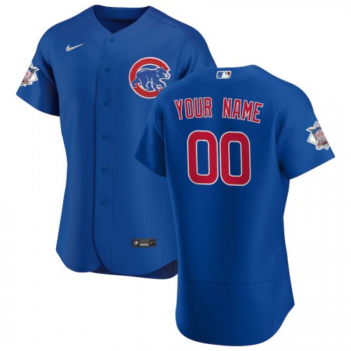 Chicago Cubs Custom Men's Royal Alternate 2020 Authentic Player Jersey