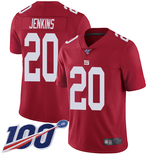 New York Giants #20 Janoris Jenkins Red Alternate Men's Stitched 100th Season Vapor Limited Jersey Men's