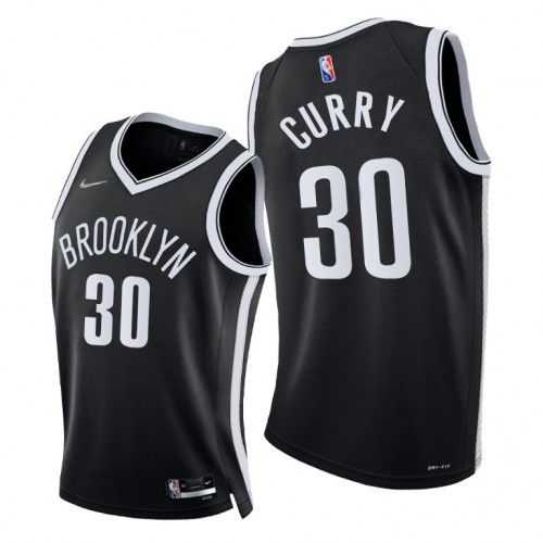 Brooklyn Nets #30 Seth Curry Youth 2021-22 75th Diamond Anniversary Jersey Black Youth