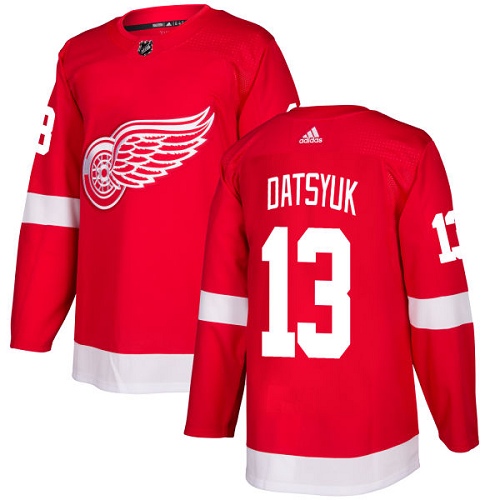 Adidas Detroit Red Wings #13 Pavel Datsyuk Red Home Authentic Stitched Youth Jersey Youth