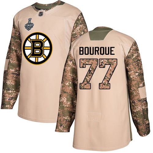 Adidas Boston Bruins #77 Ray Bourque Camo Authentic 2017 Veterans Day Stanley Cup Final Bound Youth Stitched Jersey Youth