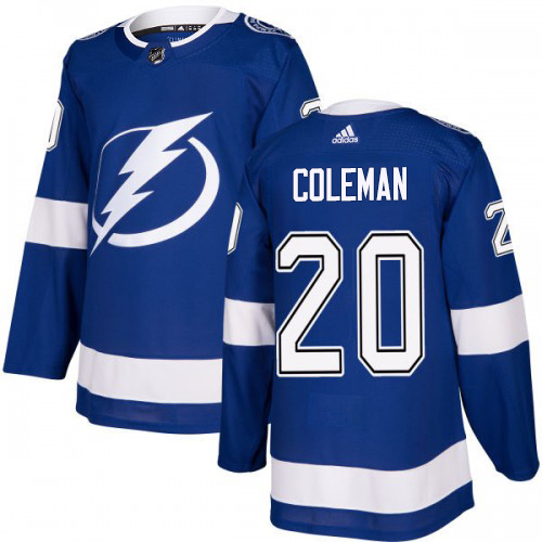 Adidas Tampa Bay Lightning #20 Blake Coleman Blue Home Authentic Youth Stitched Jersey Youth