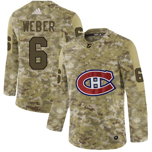 Adidas Montreal Canadiens #6 Shea Weber Camo Authentic Stitched Jersey Men's