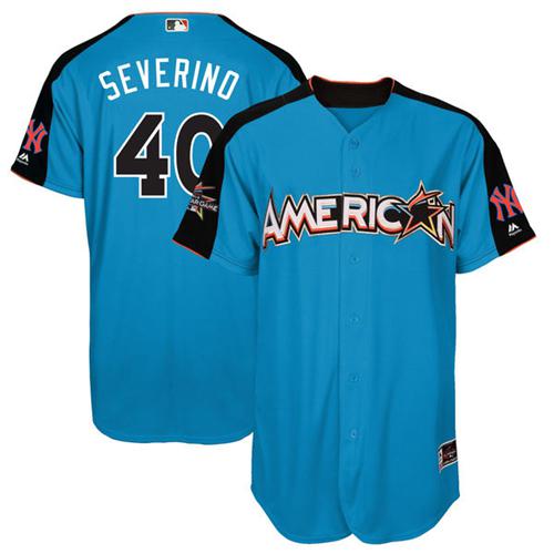 New York Yankees #40 Luis Severino Blue 2017 All-Star American League Stitched Jersey Men's