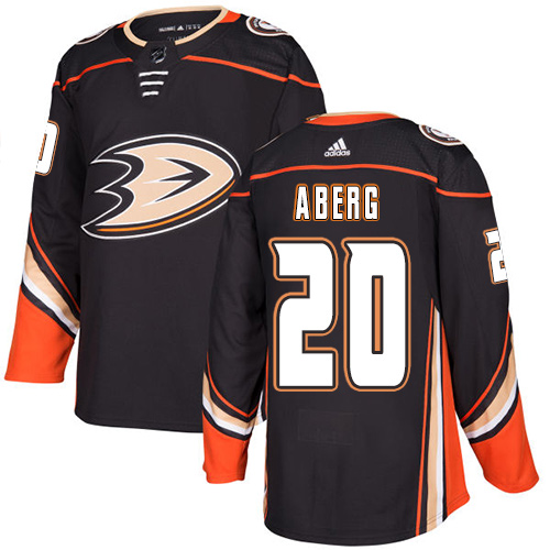 Adidas Anaheim Ducks #20 Pontus Aberg Black Home Authentic Stitched Jersey Men's