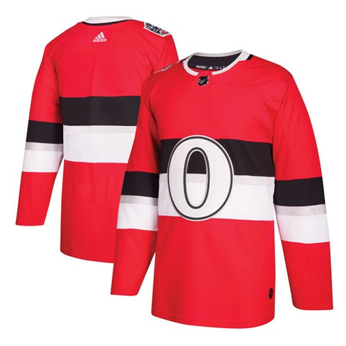 Adidas Senators Blank Red Authentic 2017 100 Classic Stitched Jersey