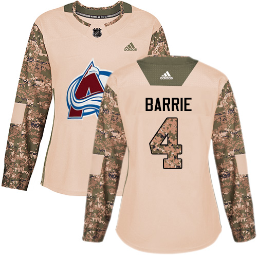 Adidas Colorado Avalanche #4 Tyson Barrie Camo Authentic 2017 Veterans Day Women's Stitched Jersey Womens