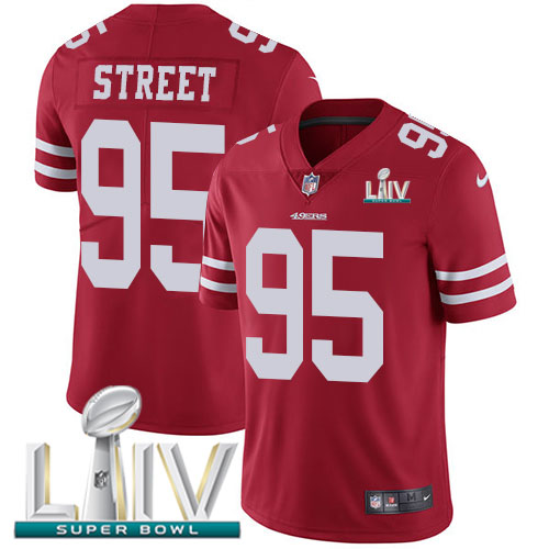 San Francisco 49ers #95 Kentavius Street Red Super Bowl LIV 2020 Team Color Men's Stitched Vapor Untouchable Limited Jersey Men's