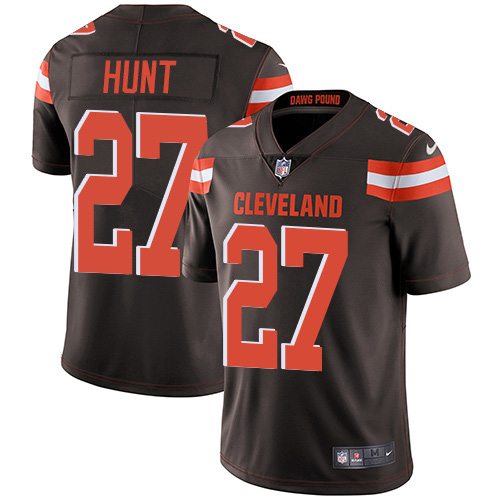 Cleveland Browns #27 Kareem Hunt Brown Team Color Youth Stitched Vapor Untouchable Limited Jersey Youth
