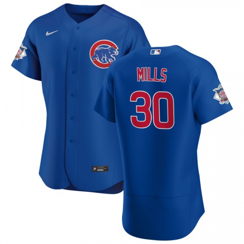 Chicago Chicago Cubs #30 Alec Mills Men's Royal Alternate 2020 Authentic Player Jersey Men's
