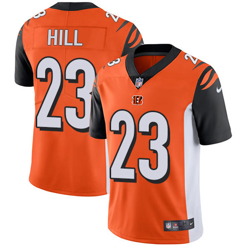 Bengals #23 Daxton Hill Orange Alternate Youth Stitched Vapor Untouchable Limited Jersey