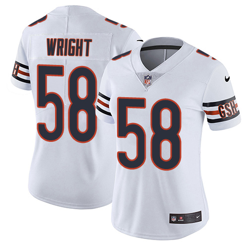 Bears #58 Darnell Wright White Women's Stitched Vapor Untouchable Limited Jersey