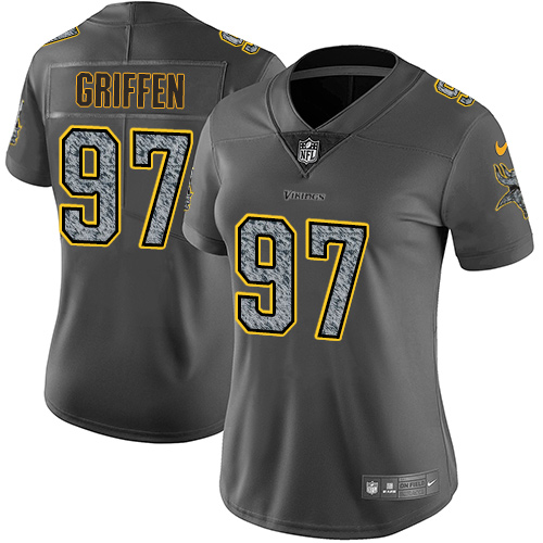 Minnesota Vikings #97 Everson Griffen Gray Static Women's Stitched Vapor Untouchable Limited Jersey Womens