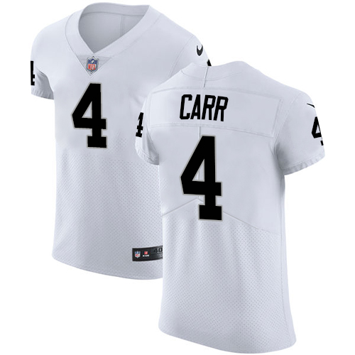Raiders #4 Derek Carr White Men's Stitched Vapor Untouchable Elite Jersey