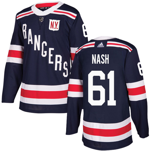 Adidas New York Rangers #61 Rick Nash Navy Blue Authentic 2018 Winter Classic Stitched Youth Jersey Youth