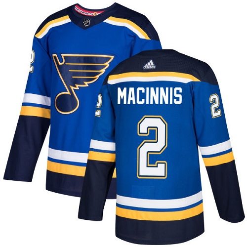 Adidas St. Louis Blues #2 Al MacInnis Blue Home Authentic Stitched Jersey Men's