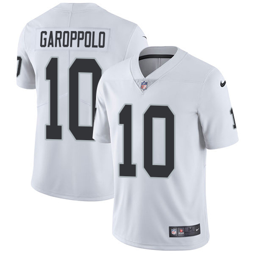 Raiders #10 Jimmy Garoppolo White Men's Stitched Vapor Untouchable Limited Jersey