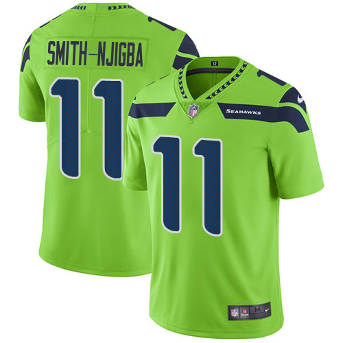 Seahawks #11 Jaxon Smith-Njigba Green Men's Stitched Limited Rush Jersey