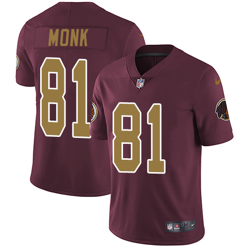 Washington Commanders #81 Art Monk Burgundy Red Alternate Men's Stitched Vapor Untouchable Limited Jersey Men's
