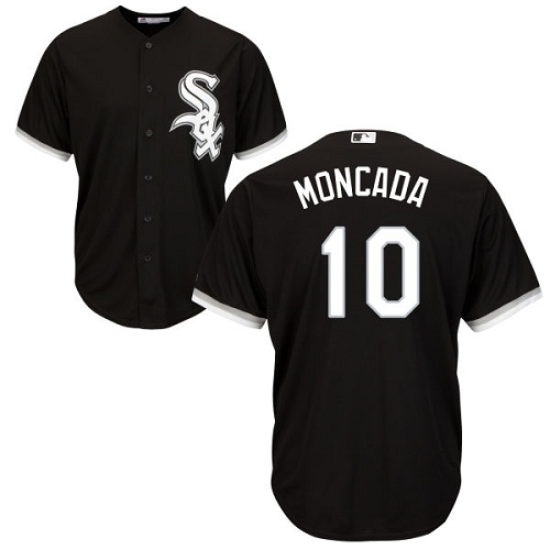 Chicago White Sox #10 Yoan Moncada Black Cool Base Stitched Youth Jersey Youth