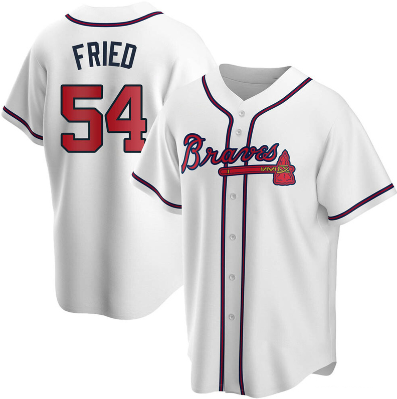 Men's Youth Women's Atlanta Braves #54 Max Fried Cool Base Home Jersey - White