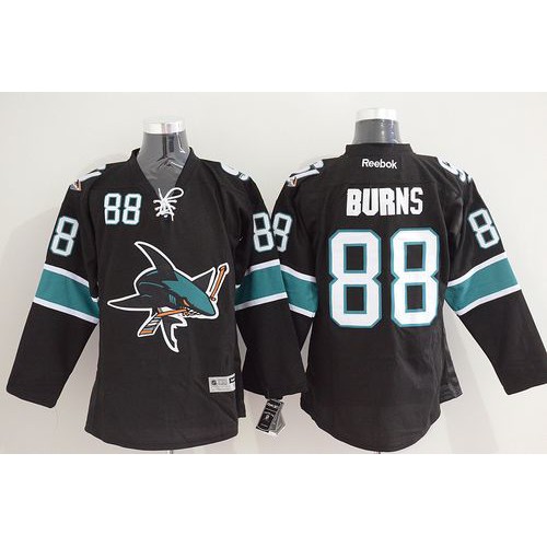 San Jose Sharks #88 Brent Burns Black Stitched Jersey Men's