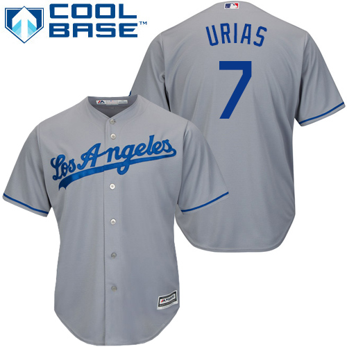 Los Angeles Dodgers #7 Julio Urias Grey Cool Base Stitched Youth Jersey Youth