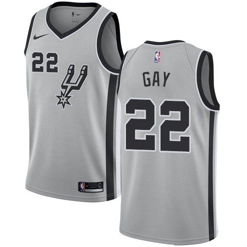 San Antonio Spurs #22 Rudy Gay Silver Womens Swingman Statement Edition Jersey Womens