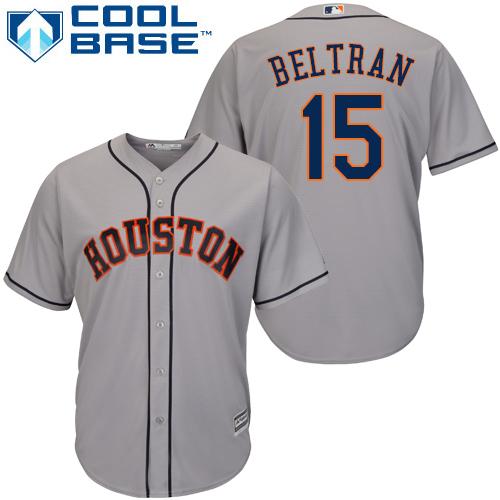 Houston Astros #15 Carlos Beltran Grey Cool Base Stitched Youth Jersey Youth