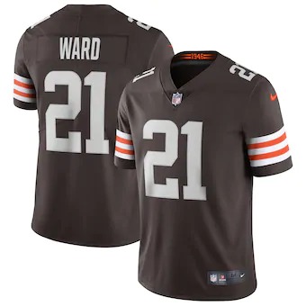 Cleveland Browns #21 Denzel Ward Men's Brown 2020 Vapor Limited Jersey