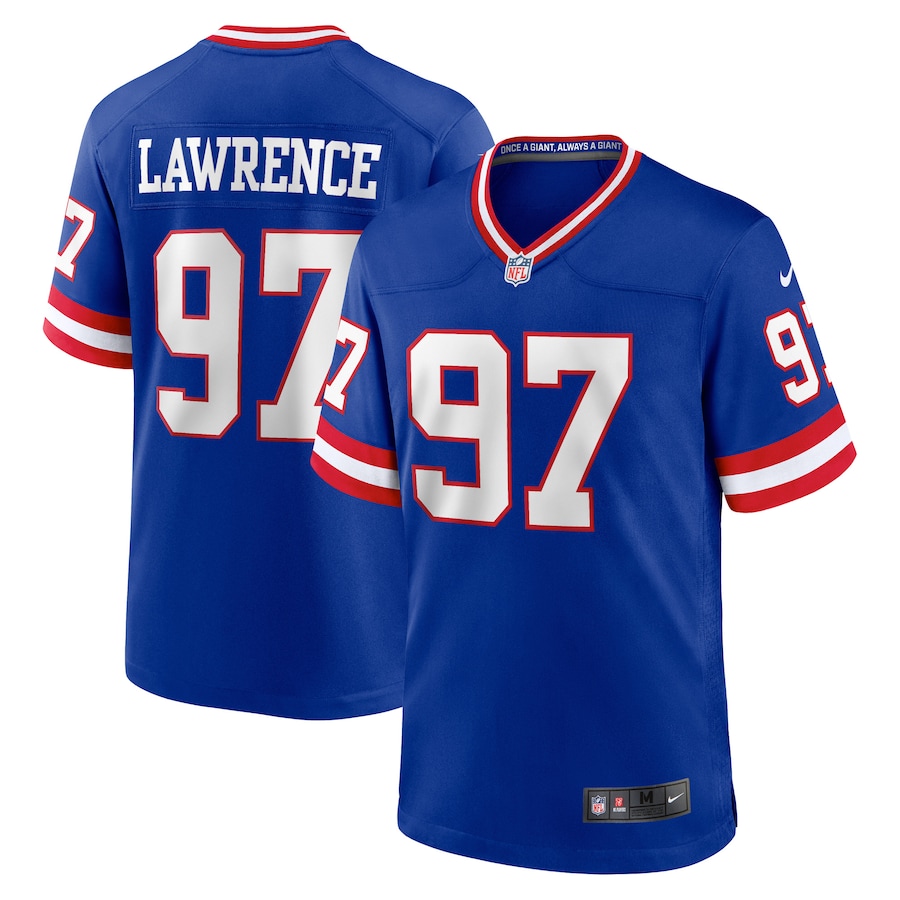 New York Giants #97 Dexter Lawrence Royal Men's Classic Retired Player Game Jersey