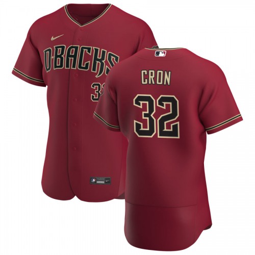 Arizona Arizona Diamondbacks #32 Kevin Cron Men's Crimson Authentic Alternate Team Jersey Men's