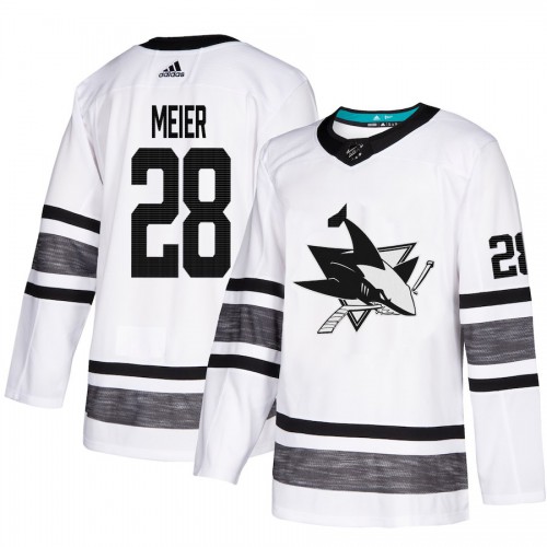 Adidas San Jose Sharks #28 Timo Meier White 2019 All-Star Game Parley Authentic Stitched Jersey Men's