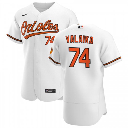 Baltimore Baltimore Orioles #74 Pat Valaika Men's White Home 2020 Authentic Player Jersey Men's
