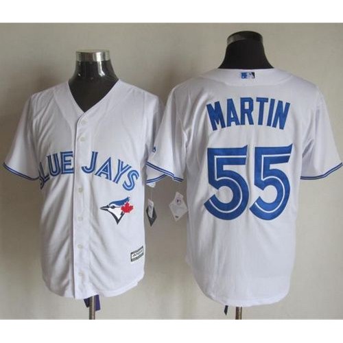 Toronto Blue Jays #55 Russell Martin White New Cool Base Stitched Jersey Men's