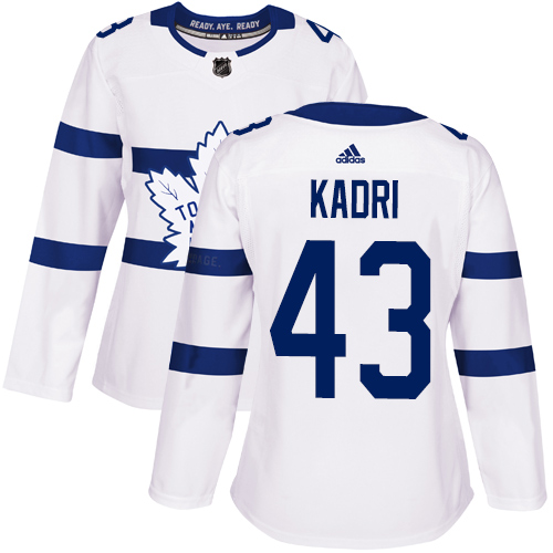 Adidas Maple Toronto Maple Leafs #43 Nazem Kadri White Authentic 2018 Stadium Series Women's Stitched Jersey Womens