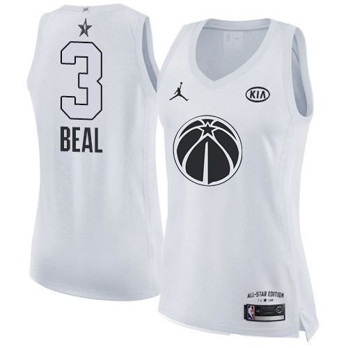 Washington Wizards #3 Bradley Beal White Womens Jordan Swingman 2018 All-Star Game Jersey Womens