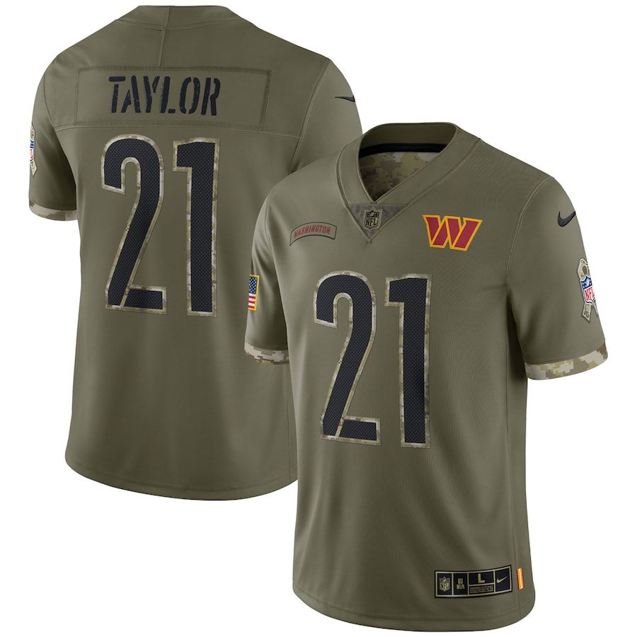 Washington Commanders #21 Sean Taylor Men's 2022 Salute To Service Limited Jersey - Olive