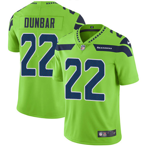 Seattle Seahawks #22 Quinton Dur Green Youth Stitched Limited Rush Jersey Youth