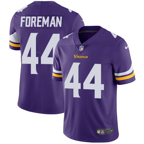 Minnesota Vikings #44 Chuck Foreman Purple Team Color Men's Stitched Vapor Untouchable Limited Jersey Men's