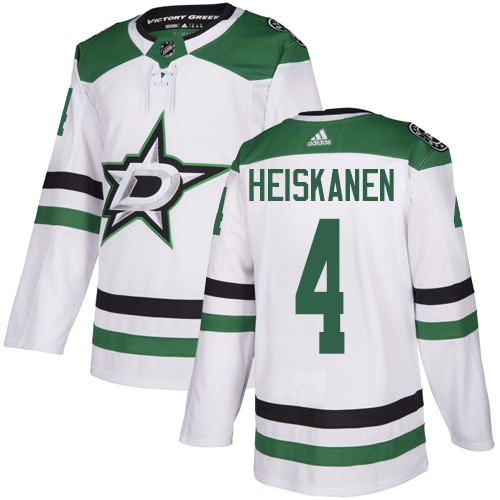 Adidas Dallas Stars #4 Miro Heiskanen White Road Authentic Youth Stitched Jersey Youth