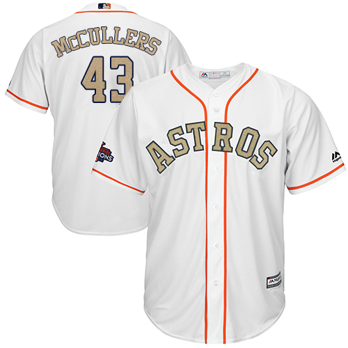Houston Astros #43 Lance McCullers White 2018 Gold Program Cool Base Stitched Jersey Men's