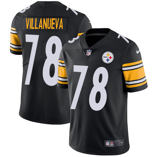 Pittsburgh Steelers #78 Alejandro Villanueva Black Team Color Men's Stitched Vapor Untouchable Limited Jersey Men's