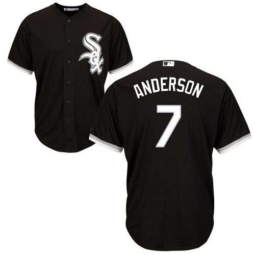Chicago White Sox #7 Tim Anderson Black New Cool Base Stitched Jersey Men's