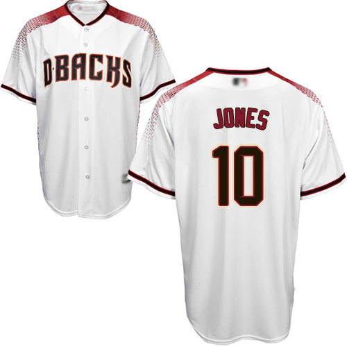 Arizona Diamondbacks #10 Adam Jones White/Crimson Home Stitched Youth Jersey Youth