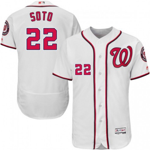Washington Nationals #22 Juan Soto White Flexbase Authentic Collection Stitched Jersey Men's