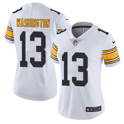 Pittsburgh Steelers #13 James Washington White Women's Stitched Vapor Untouchable Limited Jersey Womens