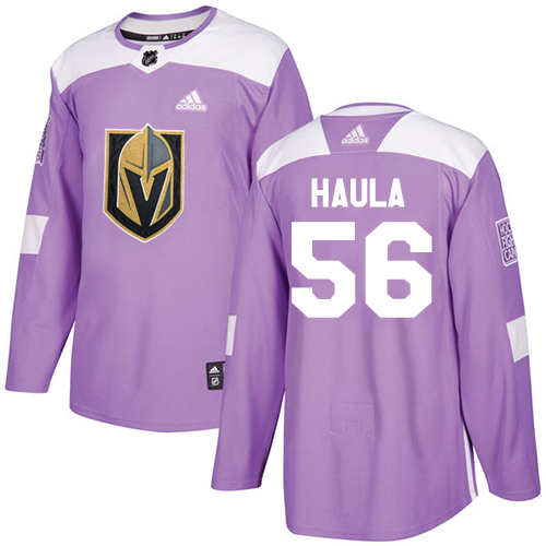 Adidas Golden Vegas Golden Knights #56 Erik Haula Purple Authentic Fights Cancer Stitched Youth Jersey Youth