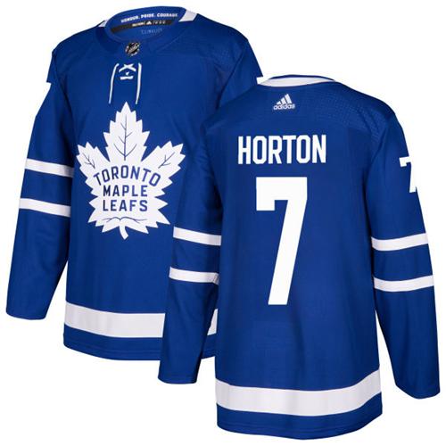 Adidas Maple Toronto Maple Leafs #7 Tim Horton Blue Home Authentic Stitched Jersey Men's